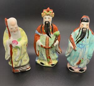 Fu Lu Shou In Antique Chinese Figurines & Statues for sale | eBay