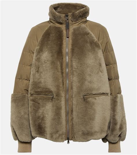 Brunello Cucinelli Shearling Trimmed Padded Jacket Brunello Cucinelli