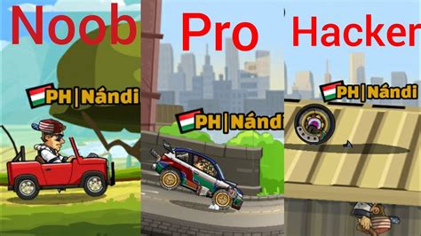 Noob Vs Pro Vs Hacker In Hill Climb Racing 2 Youtube