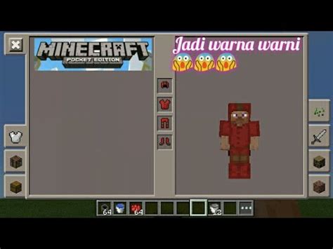 Cara Membuat Armor Jadi Warna Warni Di Minecraft Pe Youtube