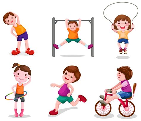 toddlers physical fitness clip art