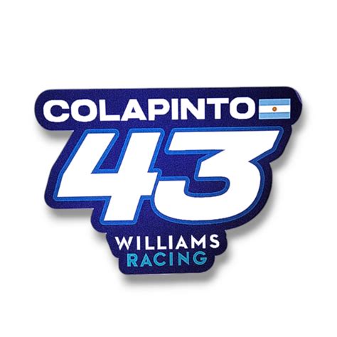 Calcomania Vinilo Colapinto 43 Williams Racing