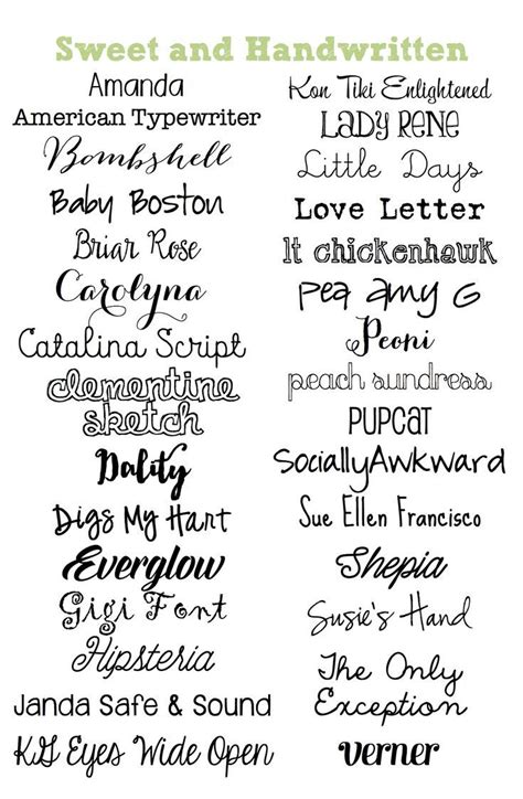 List Of Best Script Fonts For Cricut Writing In Graphic Design