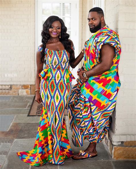 Elegant Glamorous African Wedding Dresses In Kente Afroculture Net