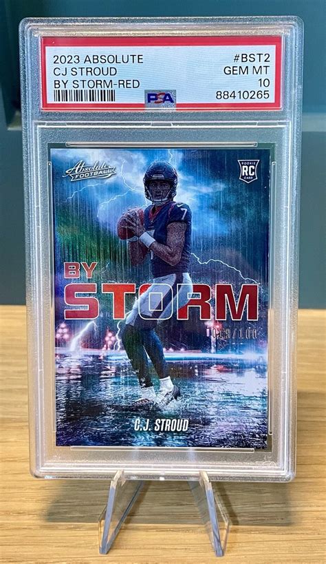 CJ Stroud 2023 Absolute BST 2 By Storm Red 100 Price Guide Sports