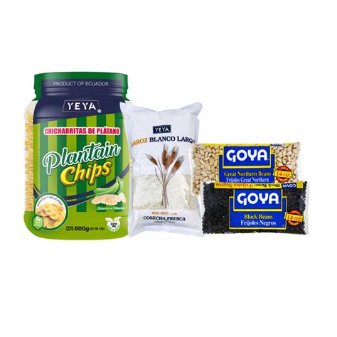 Arroz Blanco De Grano Largo Yeya Frijoles Negros Goya Frijoles