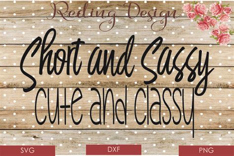 Short Sassy Cute Classy Svg Dxf Png Digital Cut Files