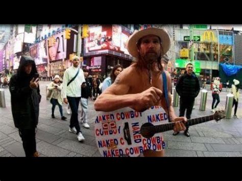 The Naked Cowboy Stops Street Preacher Times Square Manhattan NYC