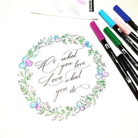 Rim Jawad On Instagram Quick Wreath Using Tombow Dual Brush Pens