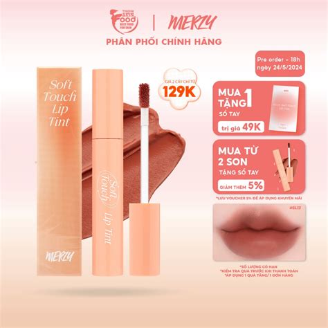 [new Season 3] Son Kem Siêu Lì Siêu Mịn Môi Hàn Quốc Merzy Soft Touch Lip Tint 3g Shopee