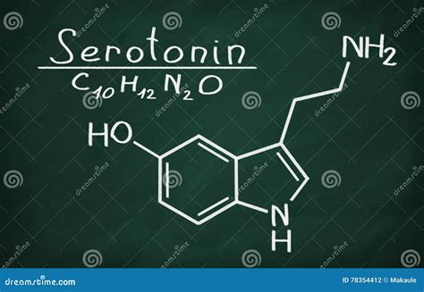 Structural Model Of Serotonin Stock Illustration Illustration Of Bond