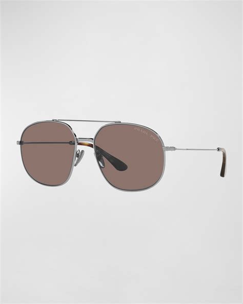 Celine Men S Endura Shiny Metal Aviator Sunglasses Neiman Marcus