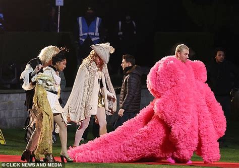 Sam Smith Looks Glam In An Extravagant Pink Ruffled Outfit While Filming At Ashridge House