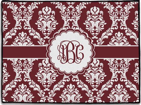 Custom Maroon And White Door Mat Personalized Youcustomizeit