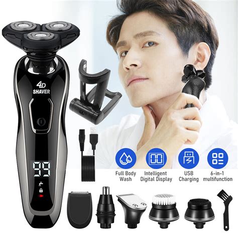 In Electric Shaver Wet Dry Men S Grooming Kit Trimmer Bald Head