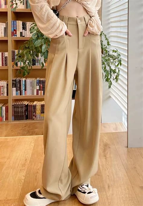 Twenty Eight Shoes Vansa Thin High Waist Wide Leg Suit Pants Vcw P