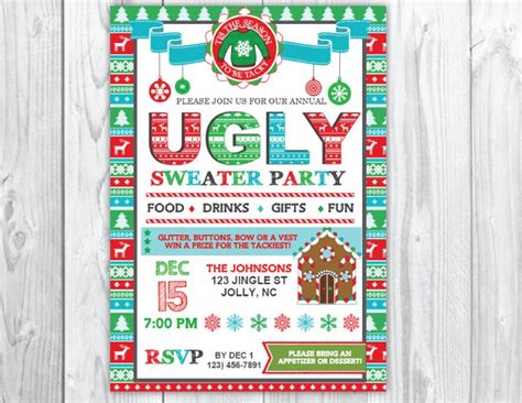 Tacky Christmas Party Invitations