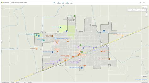 Powell Wyoming Map