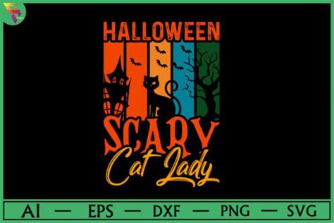 Halloween Cat Lady T-shirt Design Graphic by Shuptom_Graphics ...