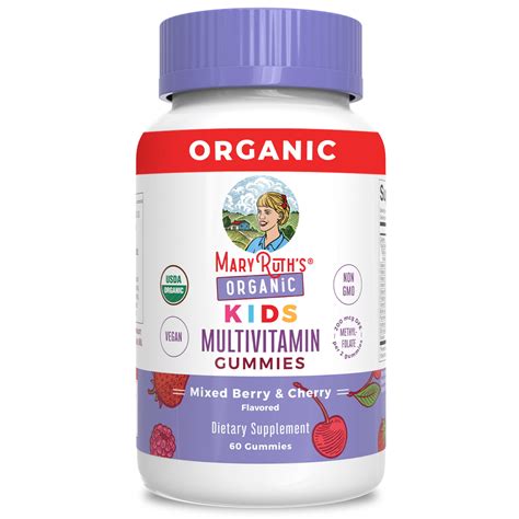 Organic Kids Multivitamin Gummies Maryruth Organics