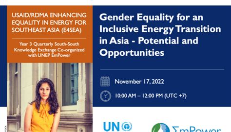 Gender Equality For An Inclusive Energy Transition In Asia Potential And Opportunities