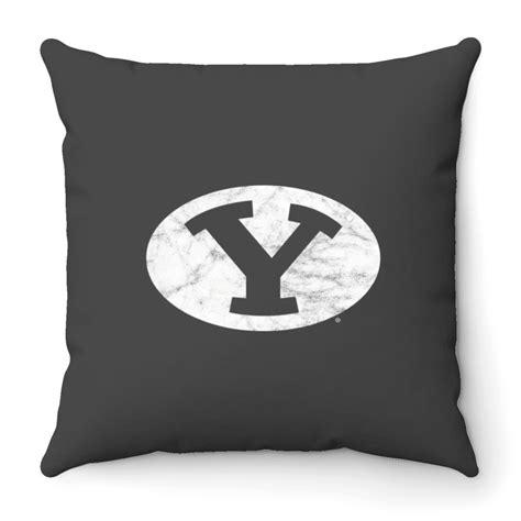 Byu cougars distressed primary t Throw Pillows sold by Szachewicztegan ...