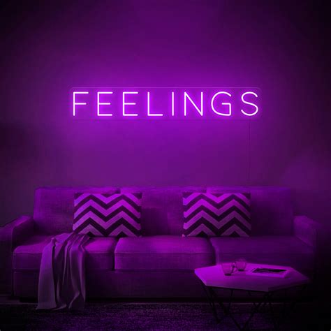 Feelings Led Neon Sign Wall Decor Wall Sign Neon Lights Etsy