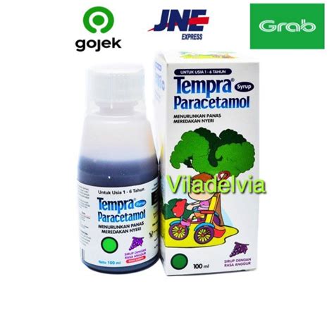 Jual TEMPRA PARACETAMOL SYRUP 100 ML OBAT DEMAM PENURUN PANAS