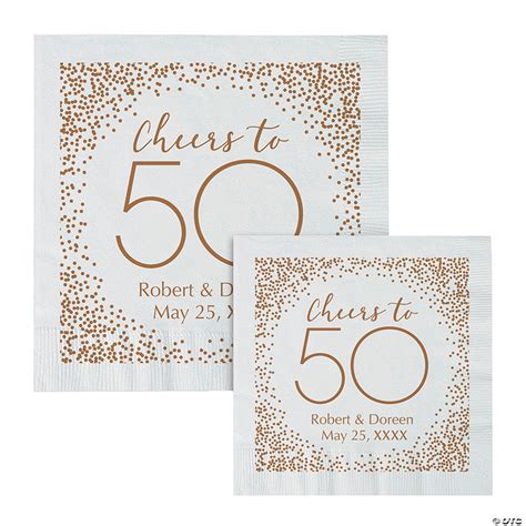 Personalized 50th Anniversary Napkins | Oriental Trading