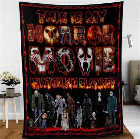 This Is My Horror Movie Watching Blanket Halloween Blanket Etsy