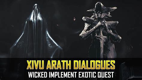 Wicked Implement Exotic Quest Xivu Arath Dialogues Destiny 2 Season