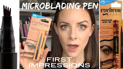 Microblading My Eyebrows With A Pen Jml Eyebrow Magic Microblading Effect Pen First