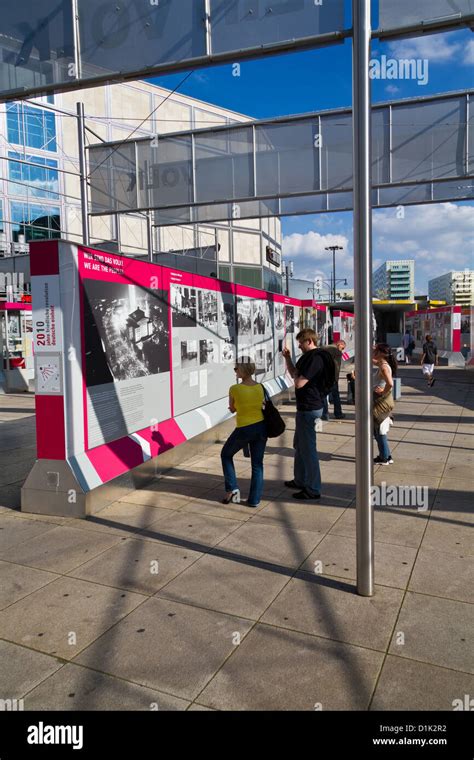 Exhibition German Reunification On Alexanderplatz Hi Res Stock