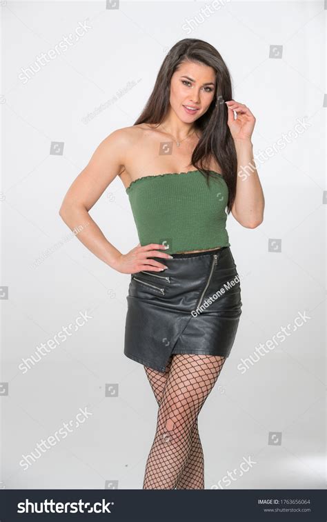Gorgeous Brunette Model Posing Studio Environment Stock Photo 1763656064 Shutterstock