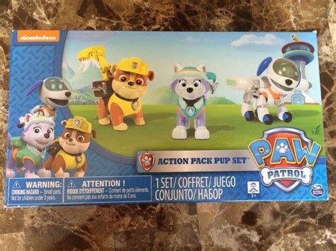 Paw Patrol Action Pack Pups Figure Set 3pk Everestrobodogrubble