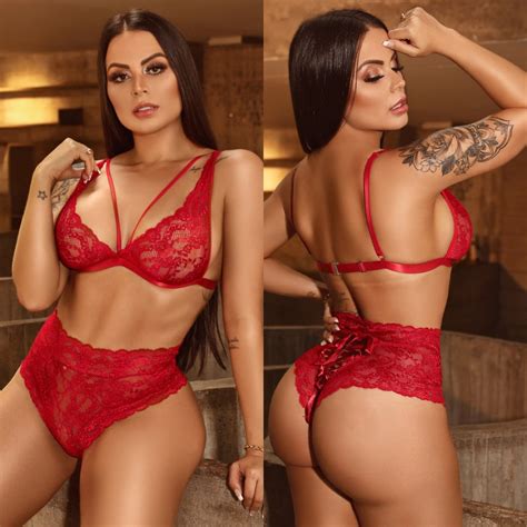 Lingerie Sexy conjunto Lacradora strappy básico calcinha e sutiã