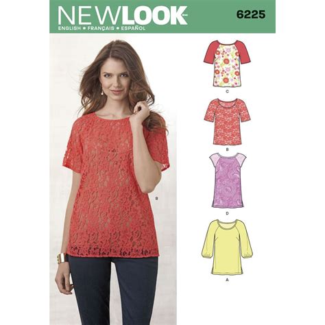 Misses Tops In Two Lengths New Look Patterns Clothing Patterns Top Sewing Pattern