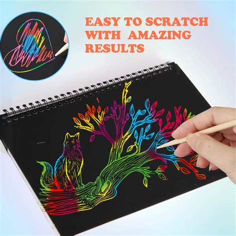 Rainbow Scratch Paper Note Diy Scratch Off Art Color Drawing Temu