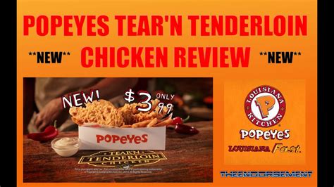 Exclusive Popeyes New Tear N Tenderloin Review 55 Youtube