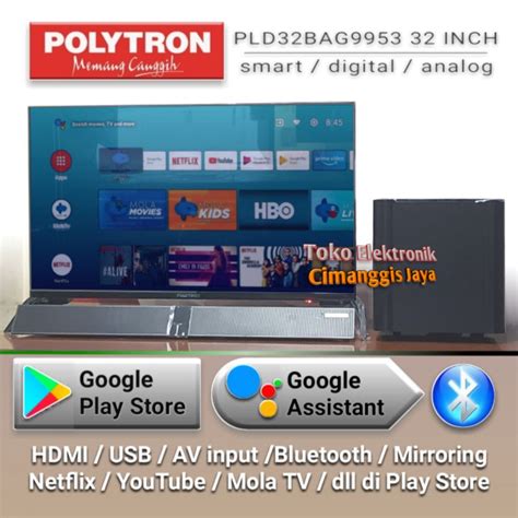 Jual Android Smart Tv Polytron Inch Cinemax Soundbar Jne Trucking