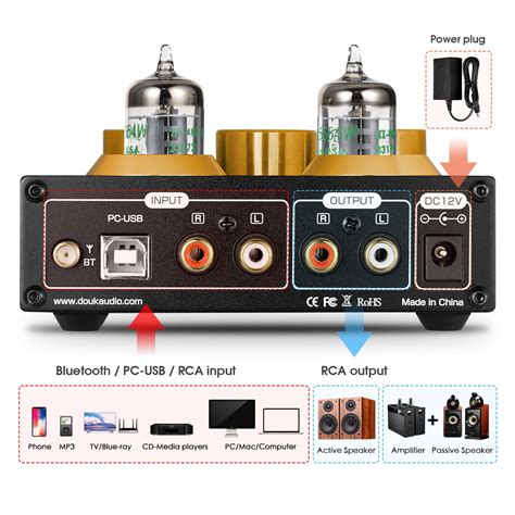 P Bluetooth Ge Vacuum Tube Preamplifier Hi Fi Valve Headphone