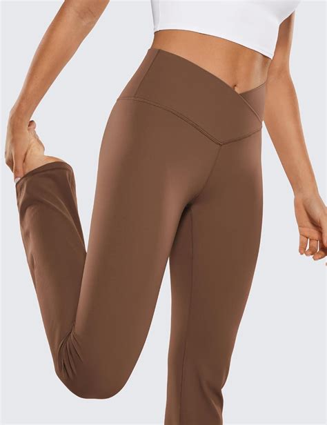 Crz Yoga Butterluxe Crossover Flare Leggings For Women High Waist