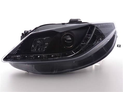 Scheinwerfer Set Daylight LED TFL Optik Seat Ibiza Typ 6J 08 Schwarz