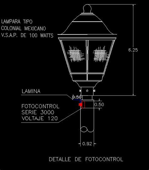 Reflector 400w En AutoCAD Librería CAD