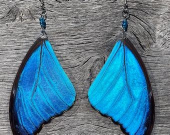 Morpho Butterfly Earrings Etsy