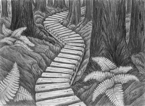 Forest Pencil Sketch at PaintingValley.com | Explore collection of ...