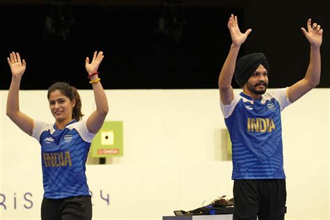 Paris Olympics 2024 Manu Bhaker Sarabjot Singh Wins Bronze At Paris