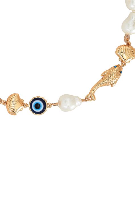 Lele Sadoughi La Mer Pearl Collar Necklace In Gold FWRD