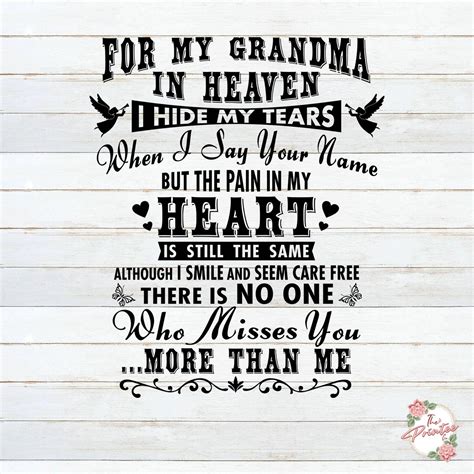 Grandma Rip In Loving Memory Svg Grandmother In Heaven Svg Angel