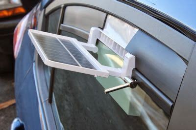 A Solar Panel Mounted To The Side Of A Car